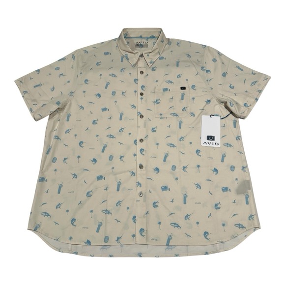 NEW Avid Palapa Shirt 2XL Bone‎Westwinds UV Protection Fishing Outdoor Top